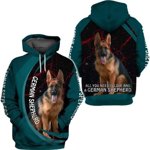 Leopard German Shepherd hoodie 3D Printed Hoodies Fashion Pullover Men For Women Sweatshirts Sweater Cosplay Costumes 02