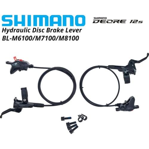 Shimano Deore M6100 BL-M6100 Brake Lever bike mtb Resin Hydraulic Disc brake I-SPEC EV set clamp Rotors pads Front/Rear Brakes