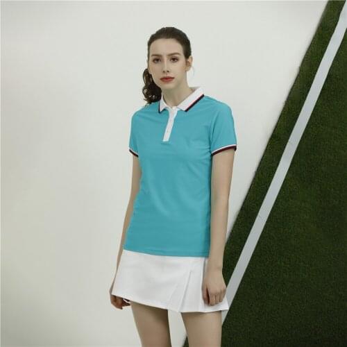 YH97308 High Quality Polyamide Spandex Short Shirt Polo Women Comfortable Button Fly Turn Down Collar Tennis Clothing For Sports