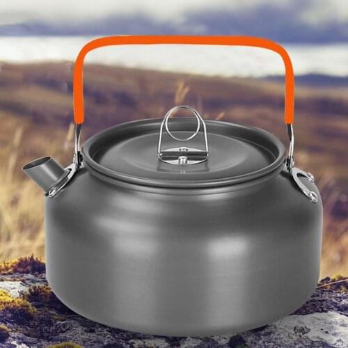 1.2L Portable High-quality Camping Kettle Anti-scalding Water Boiler Alumina Lightweight Boiling Water Tool for Outdoor