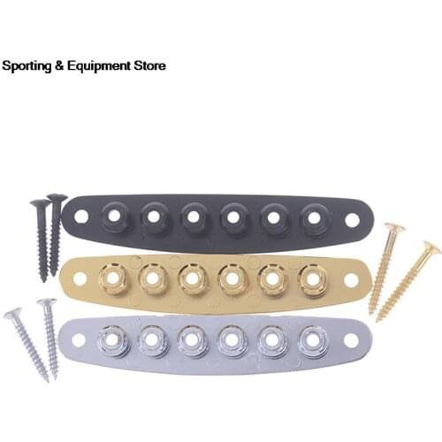 1Pcs Electric Guitar Bridge String Thru Body Ferrules Bushing Plate