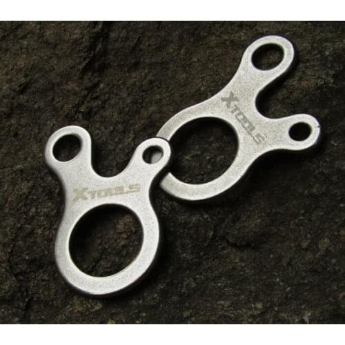 100pcs EDC Gear Tying Rope Easy Fast Tightly Camping Hiking Stainless Steel 3 Holes Multi-tool Knotting Stainless Steel Tool