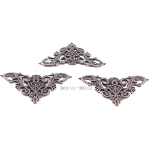 4pcs/lot Vintage bronze color Hollow Metal Book Scrapbook Corner Protector wooden book corner Menus Corner Protector