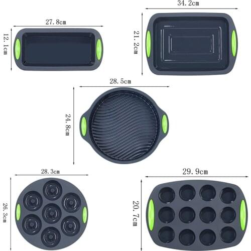 41 Pieces Silicone Cupcake Liners Egg Muffin Cups Non Stick Donut Baking Silicone Bakeware Set Kitchen Toast Bread Cake Molds