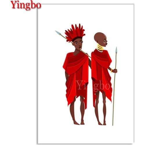 5d Diamond Embroidery African People Diamond Mosaic Full square round 3d Picture With Rhinestones Home Decoration