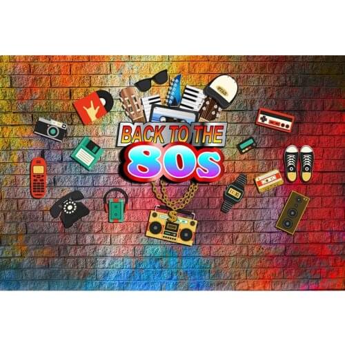 80s music backdrop kid photo background polyester graffiti art photography backdrop for photography Studio kits fotografia G-425