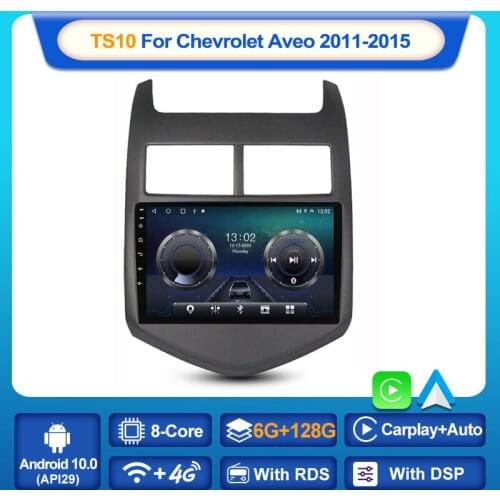 MEKEDE TS10 6+128G For Chevrolet Aveo 2 2011 - 2015 Car Radio Multimedia Video Player Navigation GPS Android No 2din 2 din dvd
