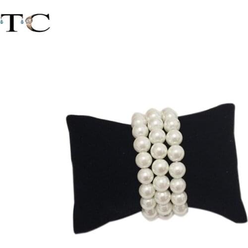 Free Shipping Bracelet Display Pillow Ankle Holder Jewelry Organizer Watch Display Stand with Superior Leatherette