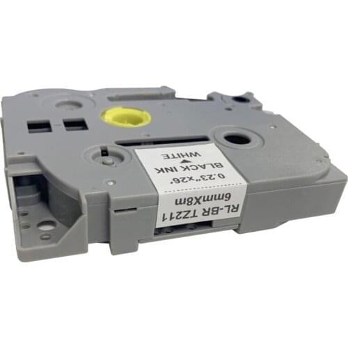 Black on White TZe-Z211 Compatible Label 6mm*8m For PT-E115 Tape