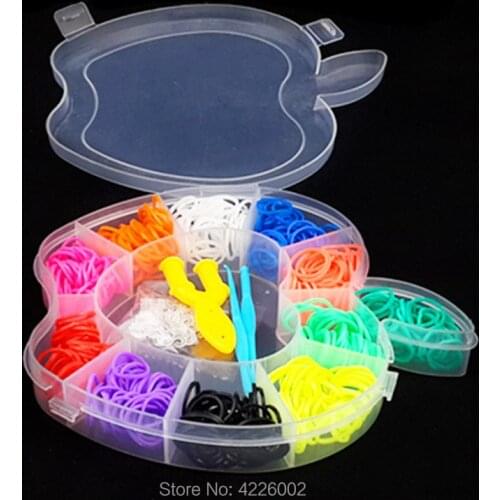 DIY Colorful Rubber Loom Bands Weave handicraft Bracelet Tool Kit Box Kids Toys for Children Girl Gift Accessory Teenage 10 year