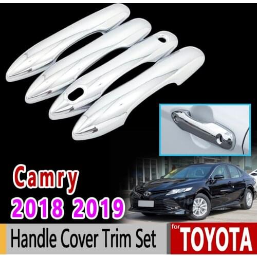 For Toyota Camry Daihatsu Altis XV70 2018 2019 Chrome Handle Cover Trim Set Luxury High Quality Accessories Car Sticker Sticker