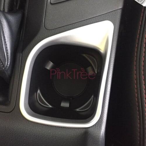 For Toyota RAV4 2016 2017 2018 Water Cup Holder Trim Cover Matt Silver Interior Moulding Decoration Car Styling Accessioy