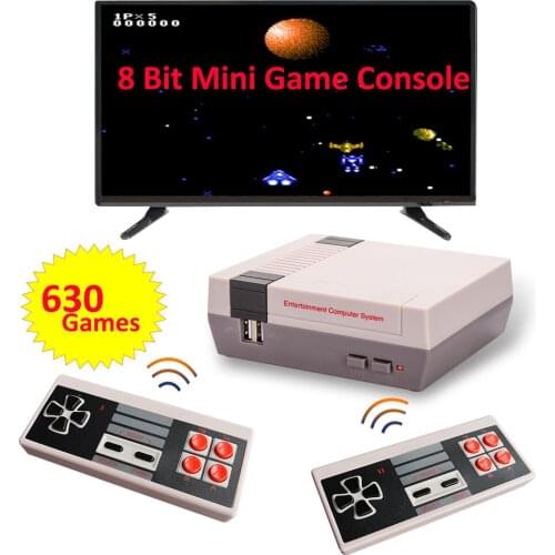 Mini Retro Game Console With 630 Classic Jogos AV Output 8 Bit TV Video Gaming Consola Wirleless Controller For Game Station