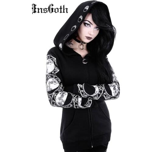 Женские толстовки INSGOTH China At AliExpress
