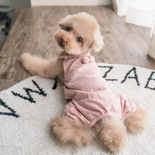 Dog Jumpsuit Pajamas Overalls Cotton Dog Clothes Pants Yorkie Chihuahua Poodle Bichon Pomeranian Schnauzer Pet Dog Costume