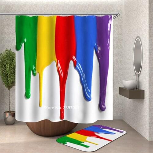 Creative Cartoon Art 3D Digital Animal Print Shower Curtain Waterproof and Mildew Proof Nordic Style Lovely Bath Decoration