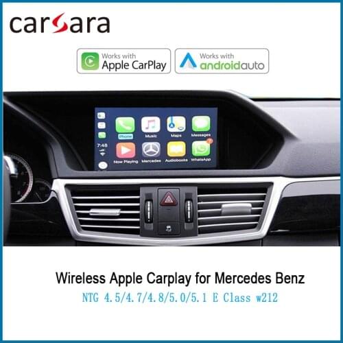 Merce des wired Android Auto for E Class W212 wireless CarPlay AirPlay Phonelink Box 2010-2015 NTG4.5/4.7 System Voice control