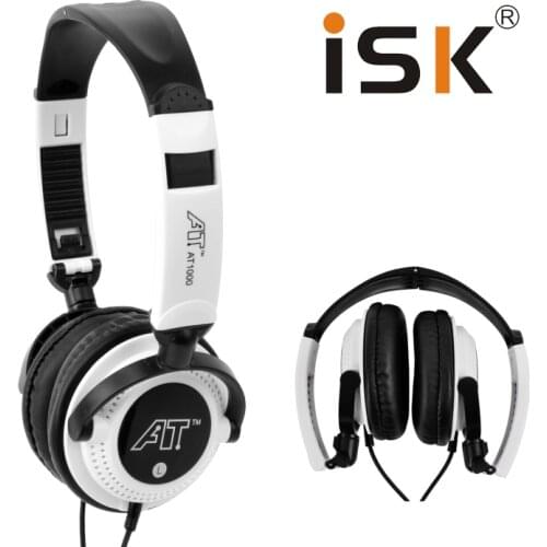 ISK AT1000 music headset audio listening white and red color small and exquisite appearance