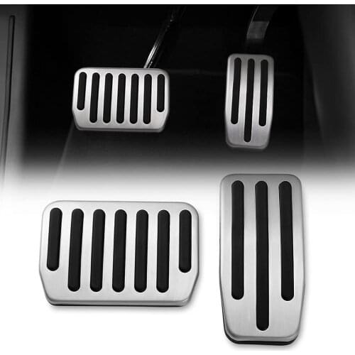 Non Slip Performance Foot Pedal Pads Auto Aluminum Pedal Covers Fit for Tesla Model 3 Tesla Model Y Accessories Set of 2