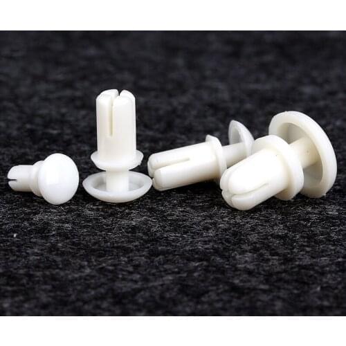 R6 Black White Nylon R Type Expansion Rivet Nut Buckle Clip Plastic PC Board Fan Rivet Hole Diameter 6.1mm