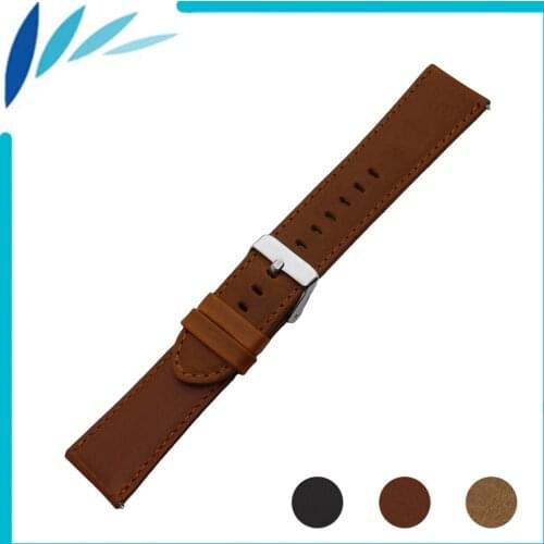 Genuine Leather Watch Band for Tudor Watchband 22mm Men Women Quick Release Strap Wrist Loop Belt Bracelet Black Brown + Pin