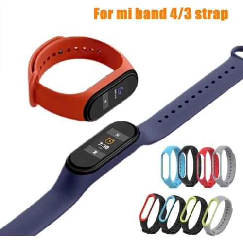 Strap for Xiaomi Mi Band 4 3 Sport Strap watch Silicone For xiaomi mi band 3 4 wrist strap accessories Miband 3 4 Bracelet