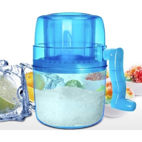 Manual Handle DIY Ice Crusher Portable Ice Slush Maker Home Snow Cone Smoothie Block Making Machine Ice Shaver Kitchen Gadgets