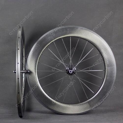 Road Bike Racing Time Trial/Triathlon Carbon Bicycle 80mm Depth Dimple Carbon Wheels Tubular/Clincher U Shape For Sale