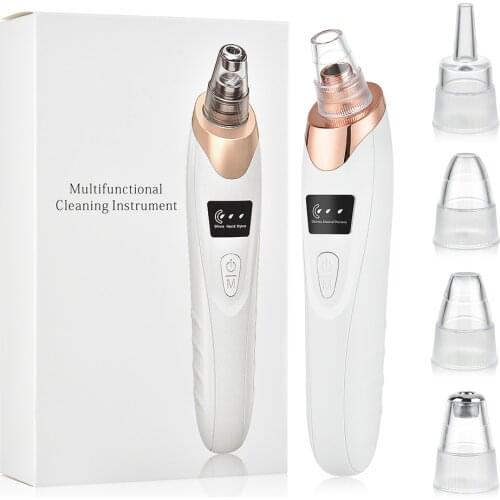 USB Rechargeable Electric Vacuum Suction Blackhead Remover Facial Pore Cleaner Comedone Spot Acne Pimple Black Head Extractor Fa