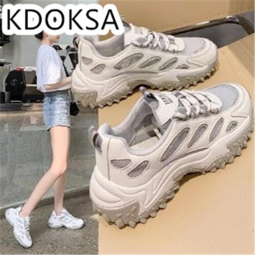 Womens Shoe Trend 2021 Spring/summer Breathable Trend Web Celebrity Versatile High Soles Slim Shoes