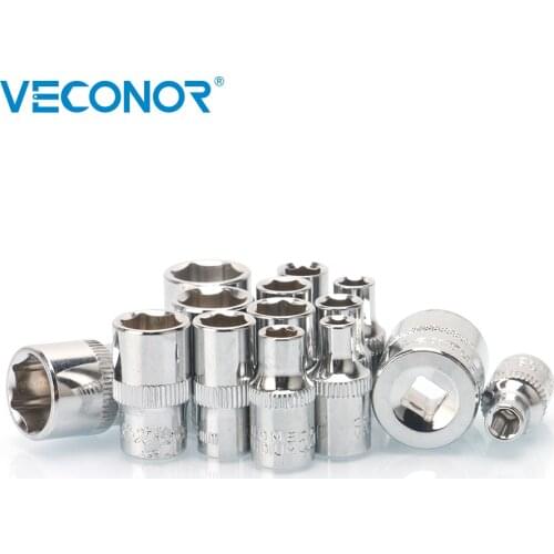 1/4" Drive Metric 6 Point Socket Hand Tool Accessories 7~14mm