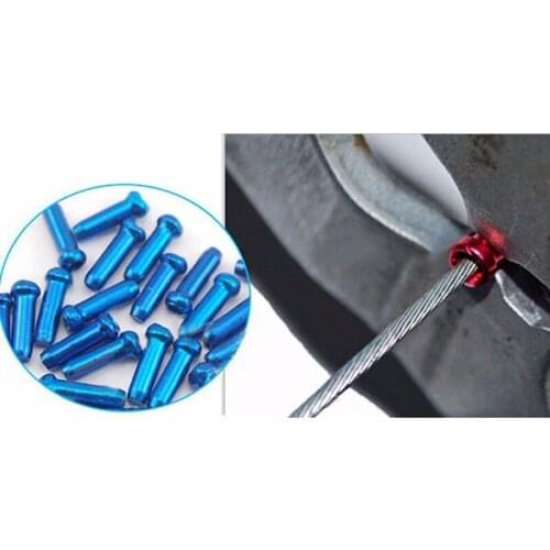 12Pcs New Aluminium Alloy Metal Bicycle Brake Gear Cable Wire Outer Cable End Caps Cover Crimps Tips Ferrules 5 Colors