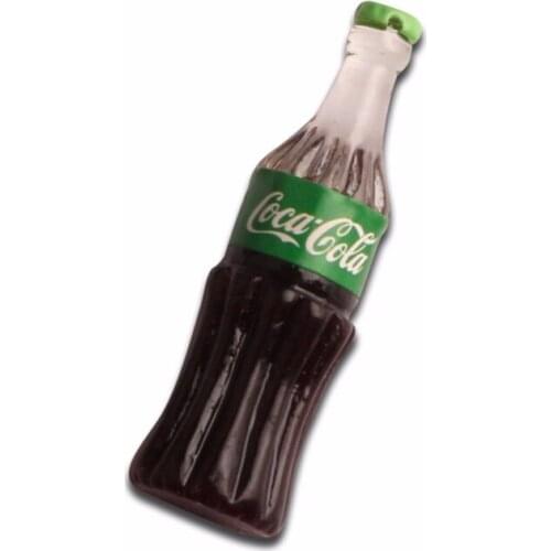 20Pcs Green Resin Cola Bottle Decoration Crafts Kawaii Cute Flatback Cabochon Embellishments For Scrapbooking DIY Accessories