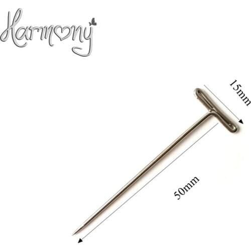 24pcs T pins for wig on foam head style t pin needle brazilian Indian mannequin head type sewing hair salon styling tools