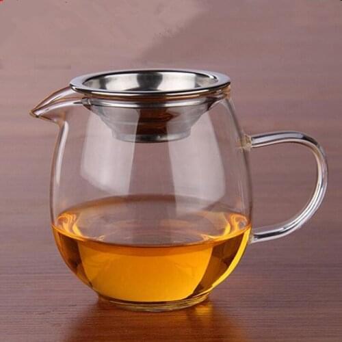 450ml heat-resisting clear glass Teapot fair cup cha hai handmade chinese kung fu tea set tea pitcher with handle teapot