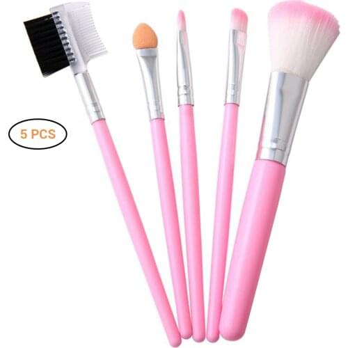5pcs Professional Makeup Brushes Powder Eyeshadow Eyelash Cheek Brush Set Cosmetic Tool