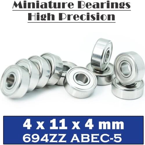 694ZZ Bearing ABEC-5 10PCS 4x11x4 mm Miniature 694 ZZ Ball Bearings 619/4 ZZ EMQ Z3 V3 Quality