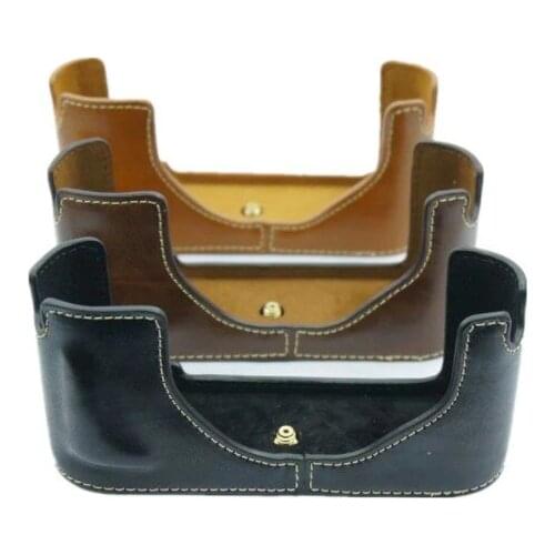 Half PU leather case bag grip cover Buttom for Leica M8 M9 MM ME