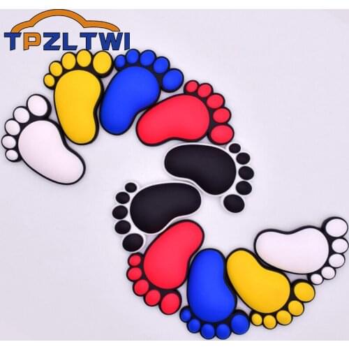 For Smart Fortwo Forfour 453 451 450 452 454 Crossblade City-Coupe Roadster Coupe 3D Footprint Car Stickers Anti-Collision Strip