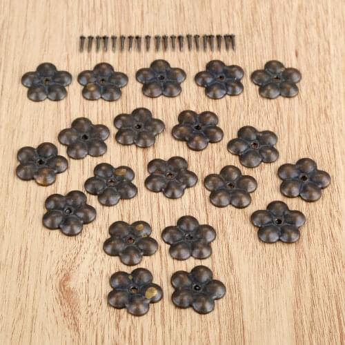 DRELD 50Pc Antique Furniture Upholstery Nail Tachas Jewelry Gift Case Box Door Sofa Decorative Tack Stud Pushpin Home Decor 19mm