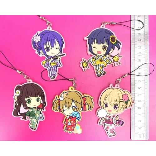 G652 The idolm ster cinderella Japanese anime rubber mobile phone charms keychain strap