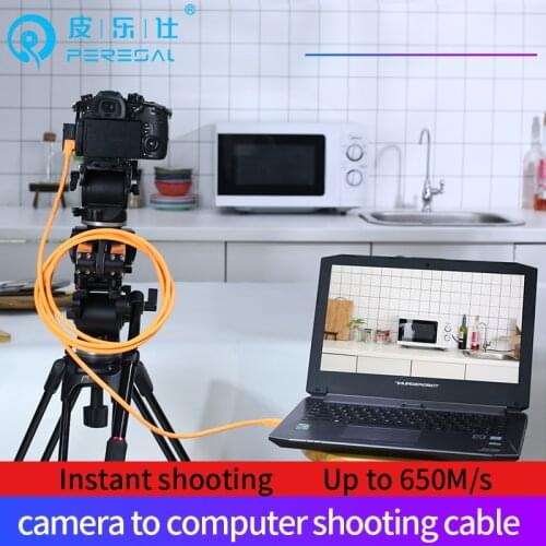 Thunderbolt3 USB3.1 type-c to Micro B camera cable for Cannon 5D4 5DS 5DSR Nikon D500 D850 D810 camera to Macbook/laptop/compute