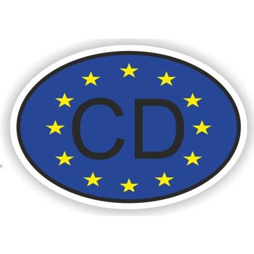 CD Corps Diplomatic COUNTRY CODE Classic Car Stickers for Rear Suv Auto Exterior Decorative KK15*10cm