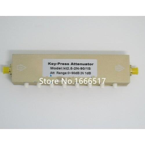 0~90dB Coaxial Adjustable Key-Press SMA RF step Attenuator Stepping 1dB DC2.5GHZ High quality NE
