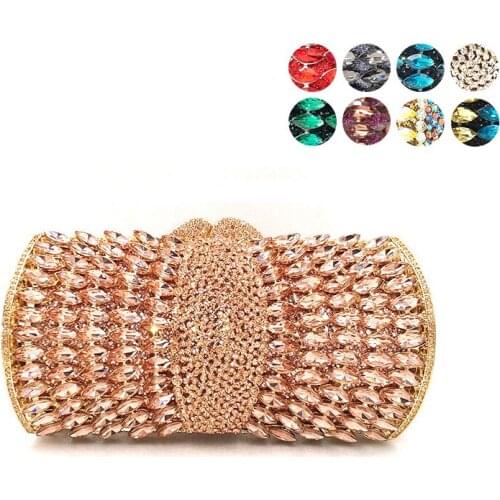 Fashion good quality Bridal wedding party purse women evening party handbag diamonds luxury clutches elegant crystal purse