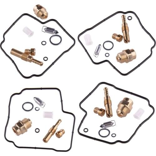 4 Sets Motorcycle Carburetor Repair Rebuild Kit Floating Needle Seat Fit For Honda CBR600F CBR600 1987 1988 1989 1990