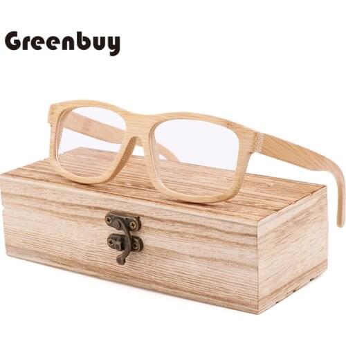 New Fashion Myopia Optical Glasses Frame Handmade Flat Light Bamboo Wood Glasses Frame Bamboo Wood Glasses Frame Mens and Women