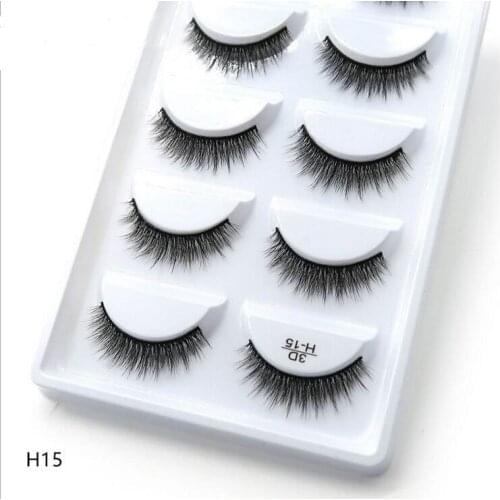 NEW 5 pairs natural long false eyelashes fluffy 3d mink lashes make up 100% cruelty free fake eyelash faux cils