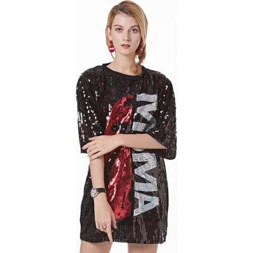 New Plus Size Black Blue Silver Party Sexy Women Performance Jazz Dance Clothing Hip Hop Sequin Summer Women Dress Vestidos 9347