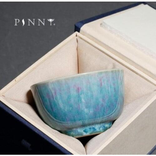 PINNY 90ML Retro Ceramic Kiln Change Teacups Japanese Style Kung Fu Tea Cups Heat Resistant Drinkware